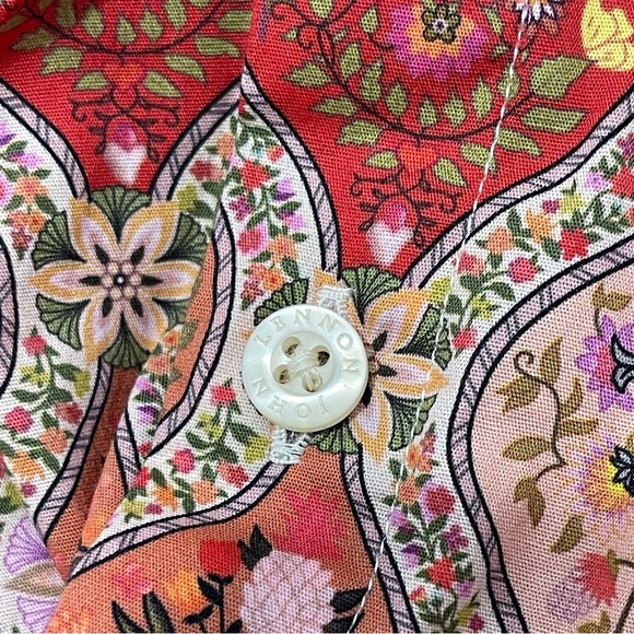 John Lennon Men’s Button Front Stretchable Shirt Boho Pattern Unique Size Small - Picture 8 of 8